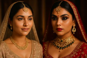 How to Choose Between Soft Glam and Bold Glam Bridal Makeup Styles for Indian Skin Tones?